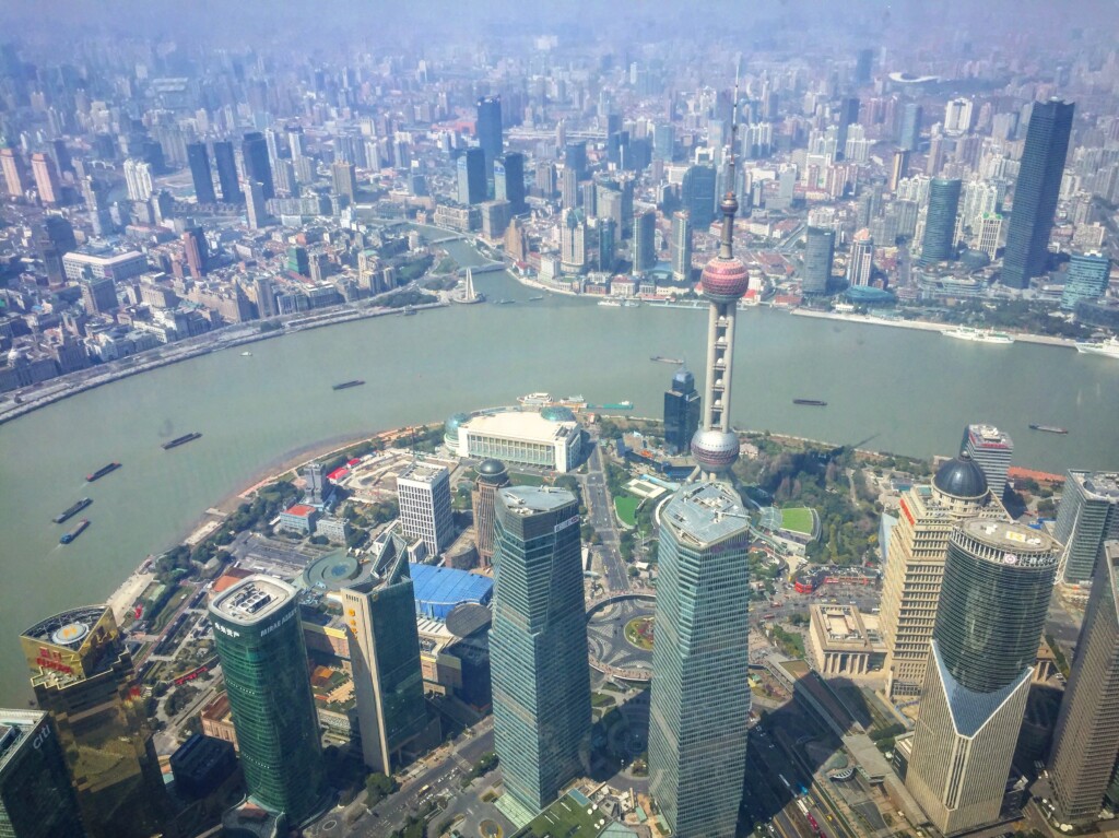 View from Shangai Tower Observation deck