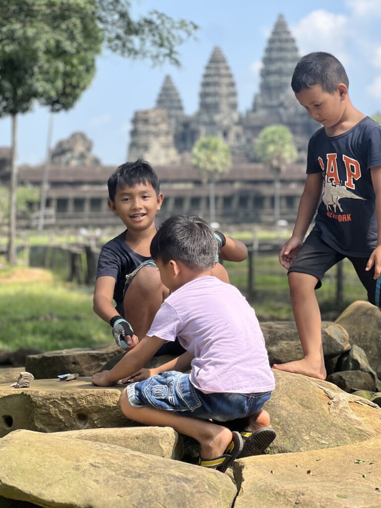 Children at Angkor Wat