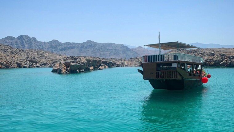 Boats in Arabian Gulf in Oman