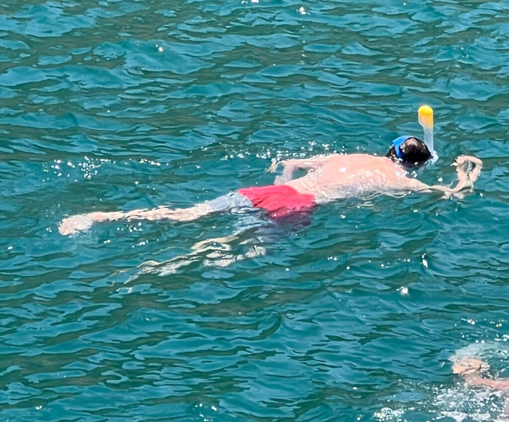 Sean snorkeling in Oman